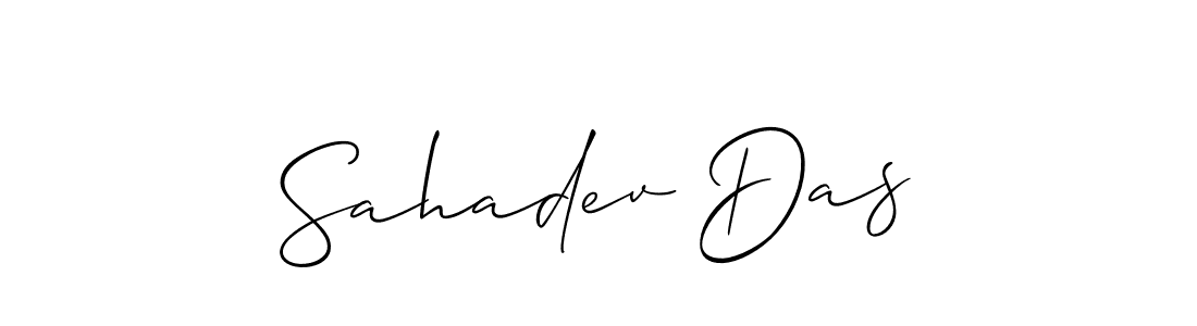 This is the best signature style for the Sahadev Das name. Also you like these signature font (Allison_Script). Mix name signature. Sahadev Das signature style 2 images and pictures png