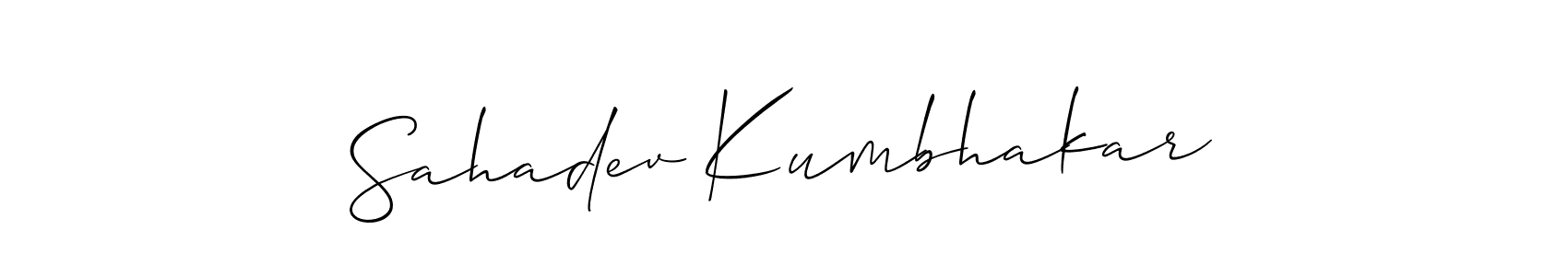 Make a beautiful signature design for name Sahadev Kumbhakar. Use this online signature maker to create a handwritten signature for free. Sahadev Kumbhakar signature style 2 images and pictures png