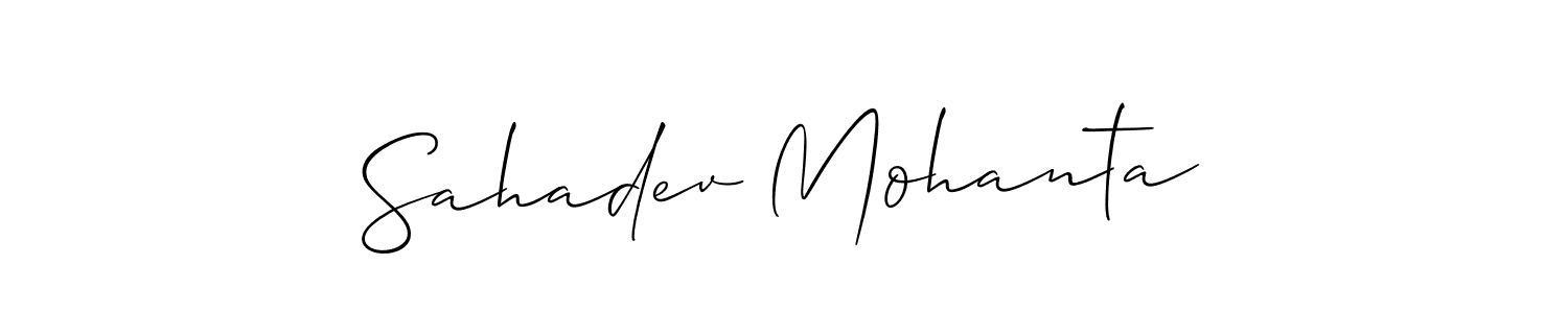 Sahadev Mohanta stylish signature style. Best Handwritten Sign (Allison_Script) for my name. Handwritten Signature Collection Ideas for my name Sahadev Mohanta. Sahadev Mohanta signature style 2 images and pictures png