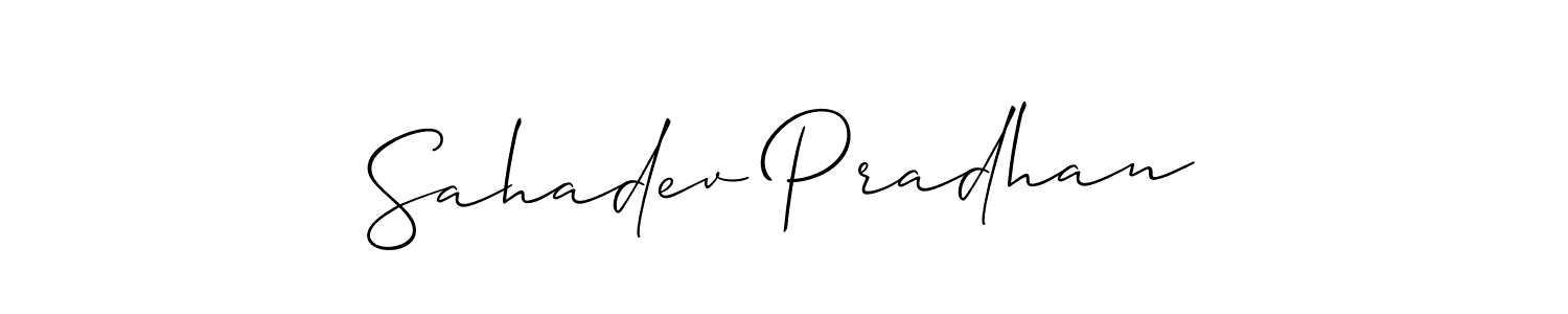 See photos of Sahadev Pradhan official signature by Spectra . Check more albums & portfolios. Read reviews & check more about Allison_Script font. Sahadev Pradhan signature style 2 images and pictures png