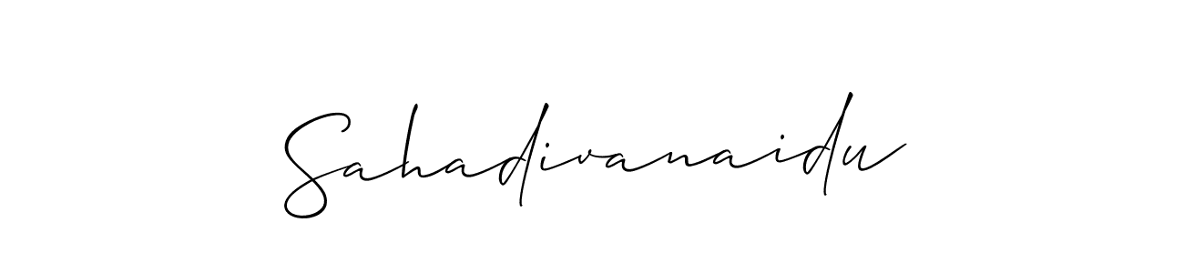 Allison_Script is a professional signature style that is perfect for those who want to add a touch of class to their signature. It is also a great choice for those who want to make their signature more unique. Get Sahadivanaidu name to fancy signature for free. Sahadivanaidu signature style 2 images and pictures png