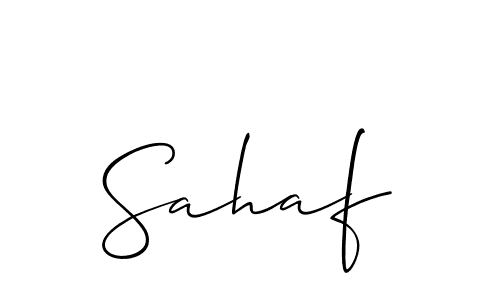 Sahaf stylish signature style. Best Handwritten Sign (Allison_Script) for my name. Handwritten Signature Collection Ideas for my name Sahaf. Sahaf signature style 2 images and pictures png
