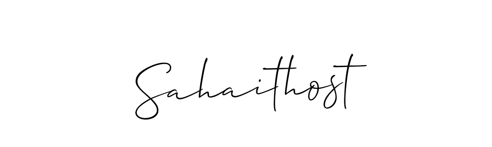Design your own signature with our free online signature maker. With this signature software, you can create a handwritten (Allison_Script) signature for name Sahaithost. Sahaithost signature style 2 images and pictures png
