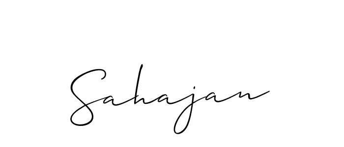 Similarly Allison_Script is the best handwritten signature design. Signature creator online .You can use it as an online autograph creator for name Sahajan. Sahajan signature style 2 images and pictures png