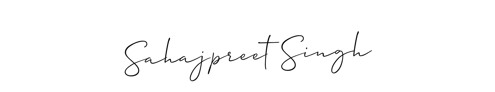 Also You can easily find your signature by using the search form. We will create Sahajpreet Singh name handwritten signature images for you free of cost using Allison_Script sign style. Sahajpreet Singh signature style 2 images and pictures png