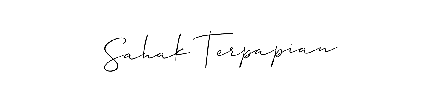 if you are searching for the best signature style for your name Sahak Terpapian. so please give up your signature search. here we have designed multiple signature styles  using Allison_Script. Sahak Terpapian signature style 2 images and pictures png