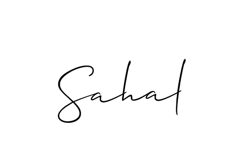 Sahal stylish signature style. Best Handwritten Sign (Allison_Script) for my name. Handwritten Signature Collection Ideas for my name Sahal. Sahal signature style 2 images and pictures png