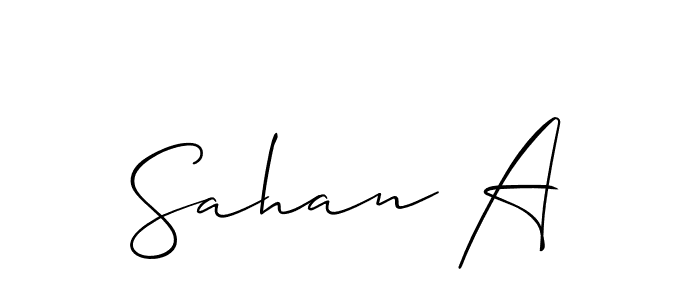 Create a beautiful signature design for name Sahan A. With this signature (Allison_Script) fonts, you can make a handwritten signature for free. Sahan A signature style 2 images and pictures png