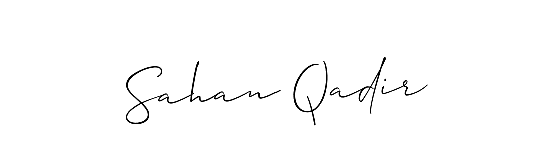 How to make Sahan Qadir signature? Allison_Script is a professional autograph style. Create handwritten signature for Sahan Qadir name. Sahan Qadir signature style 2 images and pictures png