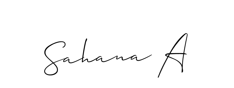 Similarly Allison_Script is the best handwritten signature design. Signature creator online .You can use it as an online autograph creator for name Sahana A. Sahana A signature style 2 images and pictures png
