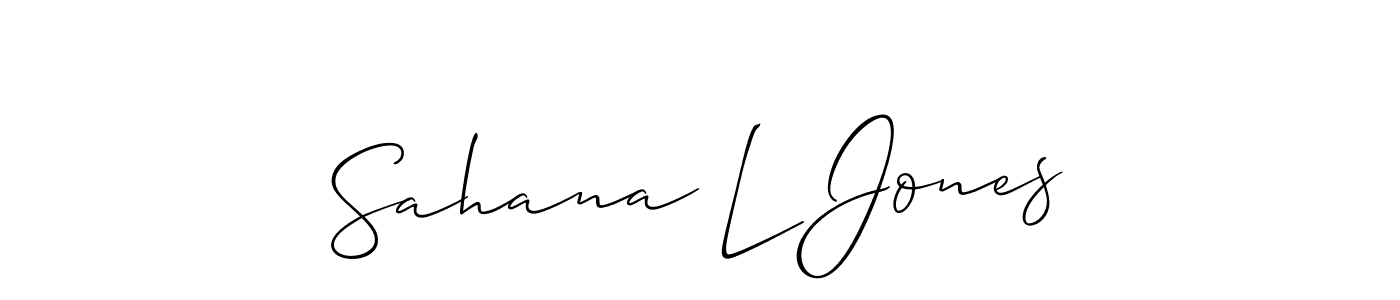 Once you've used our free online signature maker to create your best signature Allison_Script style, it's time to enjoy all of the benefits that Sahana L Jones name signing documents. Sahana L Jones signature style 2 images and pictures png