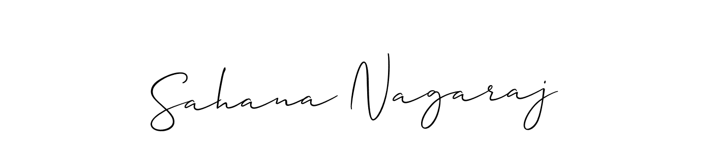 Design your own signature with our free online signature maker. With this signature software, you can create a handwritten (Allison_Script) signature for name Sahana Nagaraj. Sahana Nagaraj signature style 2 images and pictures png