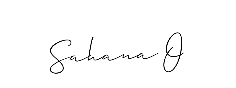 Make a beautiful signature design for name Sahana O. With this signature (Allison_Script) style, you can create a handwritten signature for free. Sahana O signature style 2 images and pictures png