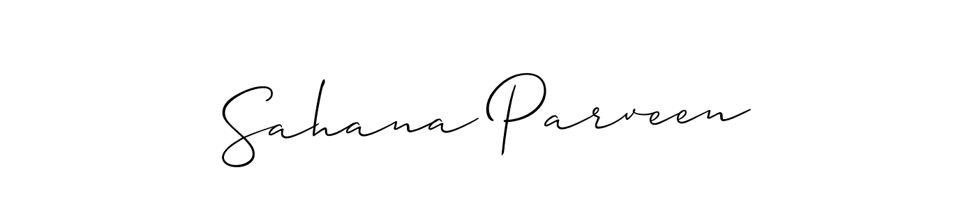 How to make Sahana Parveen signature? Allison_Script is a professional autograph style. Create handwritten signature for Sahana Parveen name. Sahana Parveen signature style 2 images and pictures png
