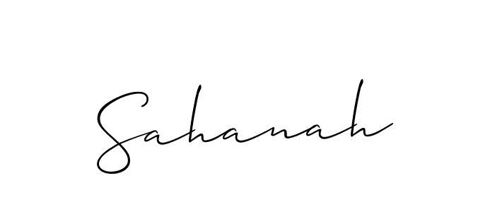 The best way (Allison_Script) to make a short signature is to pick only two or three words in your name. The name Sahanah include a total of six letters. For converting this name. Sahanah signature style 2 images and pictures png