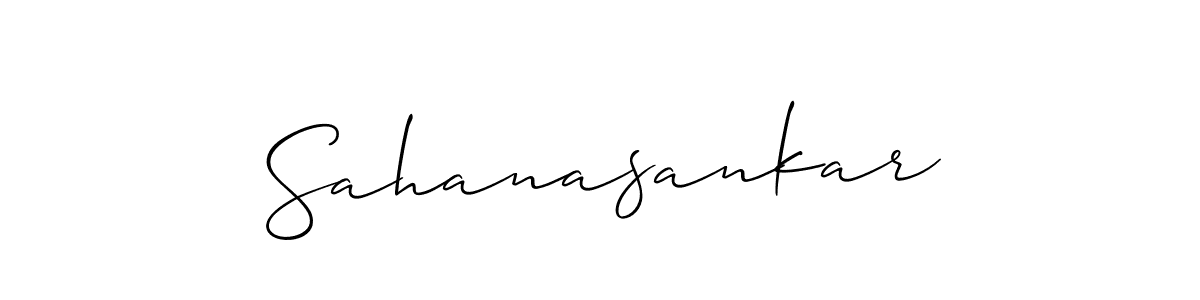 How to make Sahanasankar name signature. Use Allison_Script style for creating short signs online. This is the latest handwritten sign. Sahanasankar signature style 2 images and pictures png