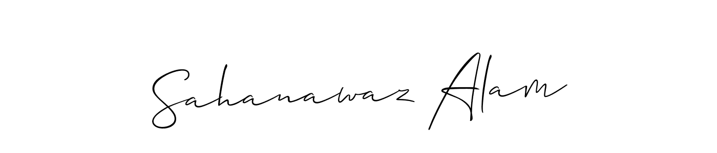 How to make Sahanawaz Alam name signature. Use Allison_Script style for creating short signs online. This is the latest handwritten sign. Sahanawaz Alam signature style 2 images and pictures png