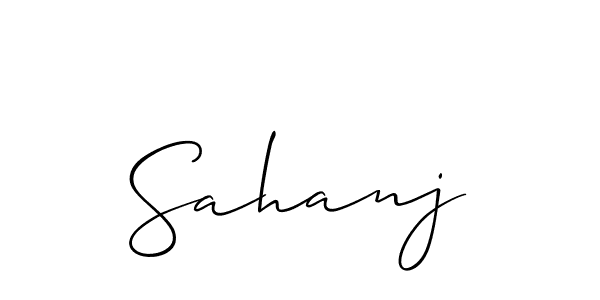 Allison_Script is a professional signature style that is perfect for those who want to add a touch of class to their signature. It is also a great choice for those who want to make their signature more unique. Get Sahanj name to fancy signature for free. Sahanj signature style 2 images and pictures png