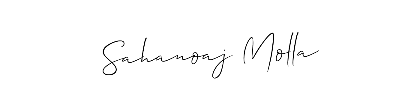 Also we have Sahanoaj Molla name is the best signature style. Create professional handwritten signature collection using Allison_Script autograph style. Sahanoaj Molla signature style 2 images and pictures png
