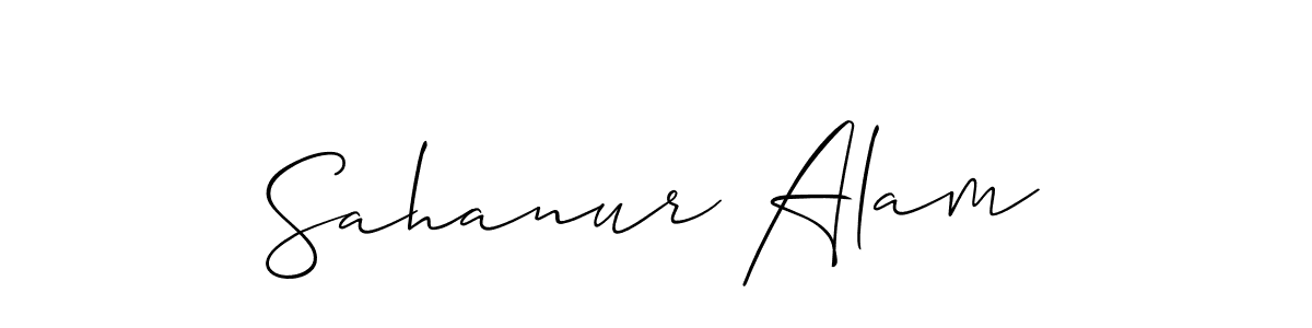 It looks lik you need a new signature style for name Sahanur Alam. Design unique handwritten (Allison_Script) signature with our free signature maker in just a few clicks. Sahanur Alam signature style 2 images and pictures png