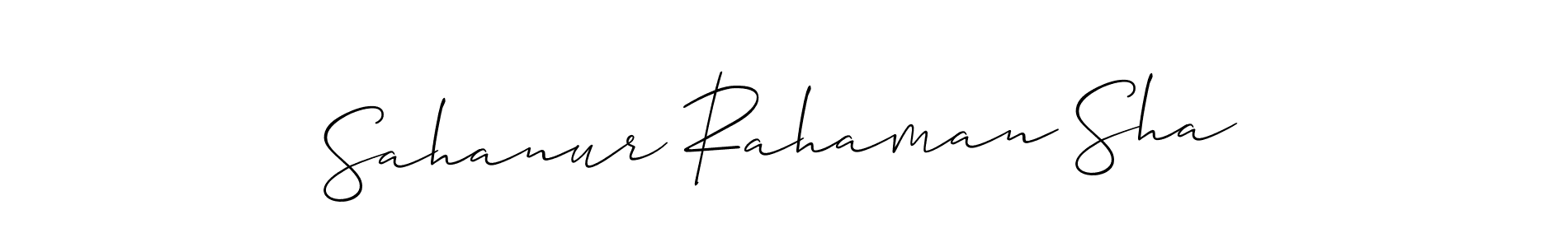 How to make Sahanur Rahaman Sha signature? Allison_Script is a professional autograph style. Create handwritten signature for Sahanur Rahaman Sha name. Sahanur Rahaman Sha signature style 2 images and pictures png