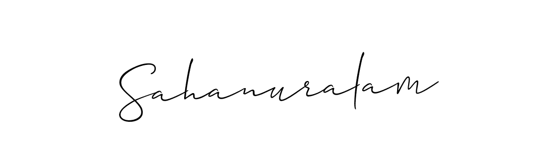 Create a beautiful signature design for name Sahanuralam. With this signature (Allison_Script) fonts, you can make a handwritten signature for free. Sahanuralam signature style 2 images and pictures png