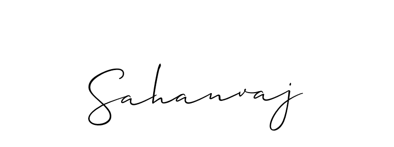 Design your own signature with our free online signature maker. With this signature software, you can create a handwritten (Allison_Script) signature for name Sahanvaj. Sahanvaj signature style 2 images and pictures png