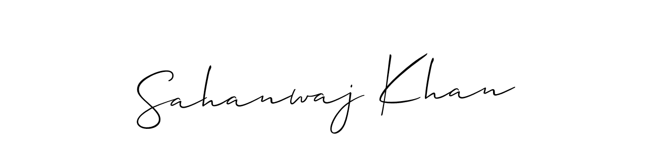 Create a beautiful signature design for name Sahanwaj Khan. With this signature (Allison_Script) fonts, you can make a handwritten signature for free. Sahanwaj Khan signature style 2 images and pictures png