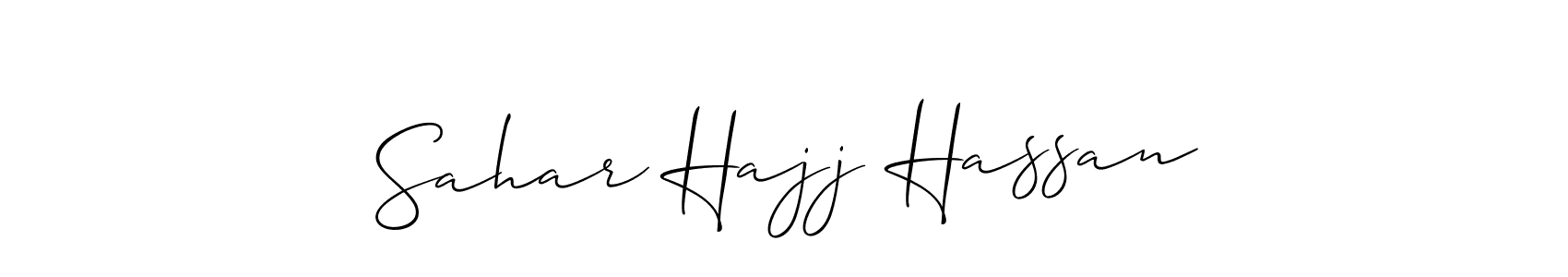 Also we have Sahar Hajj Hassan name is the best signature style. Create professional handwritten signature collection using Allison_Script autograph style. Sahar Hajj Hassan signature style 2 images and pictures png