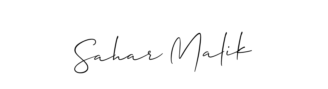 if you are searching for the best signature style for your name Sahar Malik. so please give up your signature search. here we have designed multiple signature styles  using Allison_Script. Sahar Malik signature style 2 images and pictures png