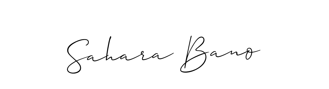 How to make Sahara Bano name signature. Use Allison_Script style for creating short signs online. This is the latest handwritten sign. Sahara Bano signature style 2 images and pictures png