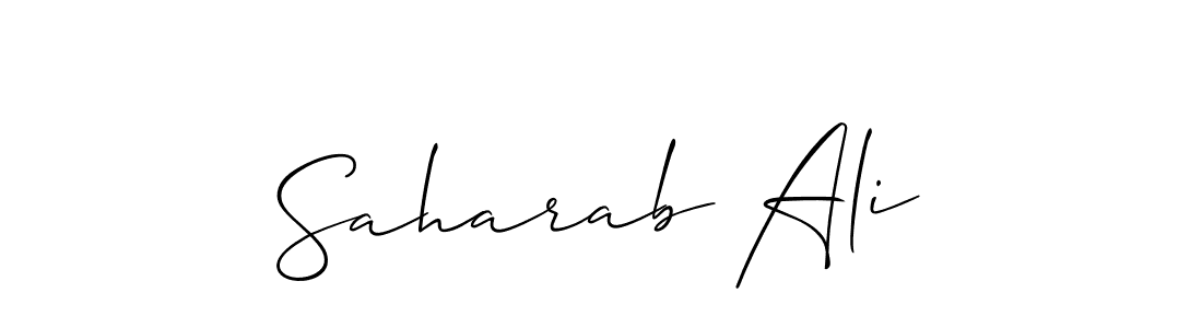 Also we have Saharab Ali name is the best signature style. Create professional handwritten signature collection using Allison_Script autograph style. Saharab Ali signature style 2 images and pictures png