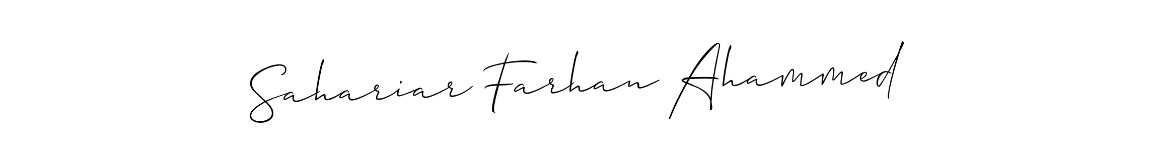 You should practise on your own different ways (Allison_Script) to write your name (Sahariar Farhan Ahammed) in signature. don't let someone else do it for you. Sahariar Farhan Ahammed signature style 2 images and pictures png