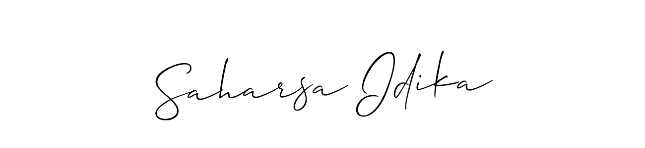 Make a beautiful signature design for name Saharsa Idika. Use this online signature maker to create a handwritten signature for free. Saharsa Idika signature style 2 images and pictures png