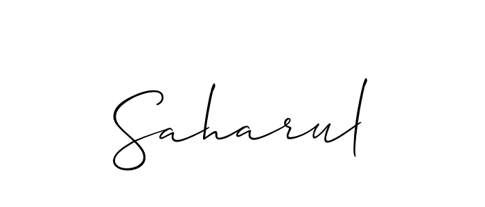 You should practise on your own different ways (Allison_Script) to write your name (Saharul) in signature. don't let someone else do it for you. Saharul signature style 2 images and pictures png