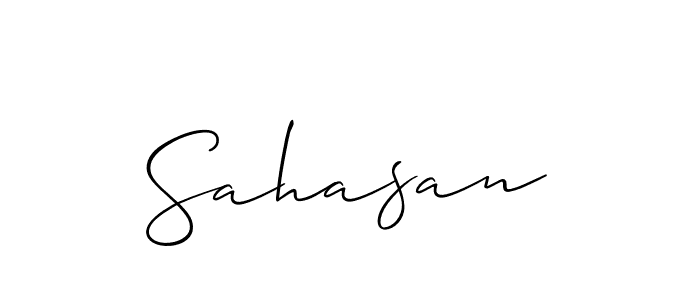 Also You can easily find your signature by using the search form. We will create Sahasan name handwritten signature images for you free of cost using Allison_Script sign style. Sahasan signature style 2 images and pictures png