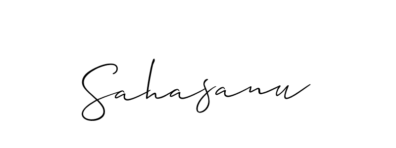 Similarly Allison_Script is the best handwritten signature design. Signature creator online .You can use it as an online autograph creator for name Sahasanu. Sahasanu signature style 2 images and pictures png