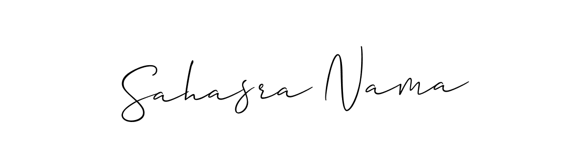 Check out images of Autograph of Sahasra Nama name. Actor Sahasra Nama Signature Style. Allison_Script is a professional sign style online. Sahasra Nama signature style 2 images and pictures png