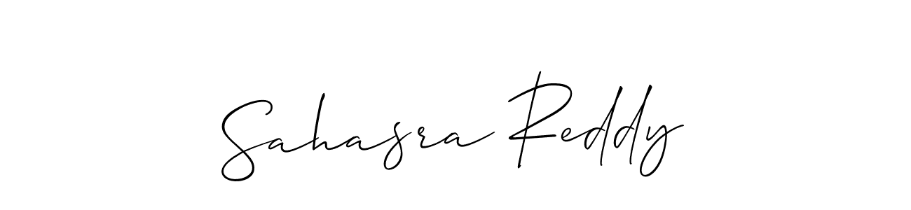 It looks lik you need a new signature style for name Sahasra Reddy. Design unique handwritten (Allison_Script) signature with our free signature maker in just a few clicks. Sahasra Reddy signature style 2 images and pictures png