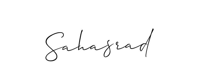 Create a beautiful signature design for name Sahasrad. With this signature (Allison_Script) fonts, you can make a handwritten signature for free. Sahasrad signature style 2 images and pictures png