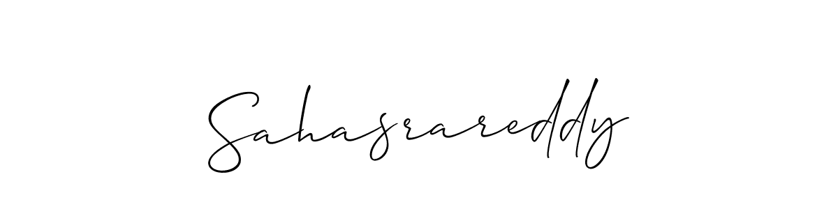 The best way (Allison_Script) to make a short signature is to pick only two or three words in your name. The name Sahasrareddy include a total of six letters. For converting this name. Sahasrareddy signature style 2 images and pictures png