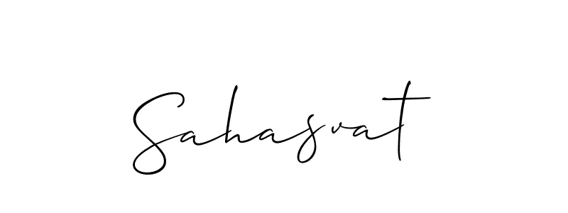 Use a signature maker to create a handwritten signature online. With this signature software, you can design (Allison_Script) your own signature for name Sahasvat. Sahasvat signature style 2 images and pictures png