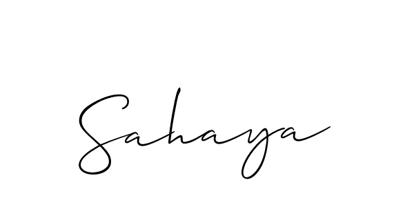 You should practise on your own different ways (Allison_Script) to write your name (Sahaya) in signature. don't let someone else do it for you. Sahaya signature style 2 images and pictures png