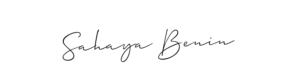 Make a short Sahaya Benin signature style. Manage your documents anywhere anytime using Allison_Script. Create and add eSignatures, submit forms, share and send files easily. Sahaya Benin signature style 2 images and pictures png