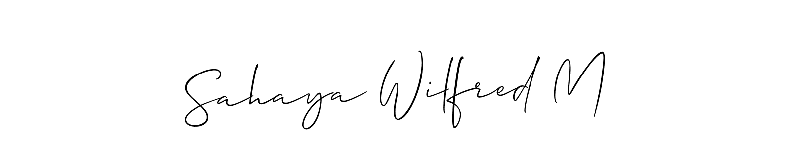 Make a beautiful signature design for name Sahaya Wilfred M. Use this online signature maker to create a handwritten signature for free. Sahaya Wilfred M signature style 2 images and pictures png
