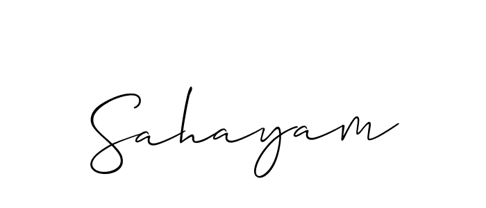 Once you've used our free online signature maker to create your best signature Allison_Script style, it's time to enjoy all of the benefits that Sahayam name signing documents. Sahayam signature style 2 images and pictures png