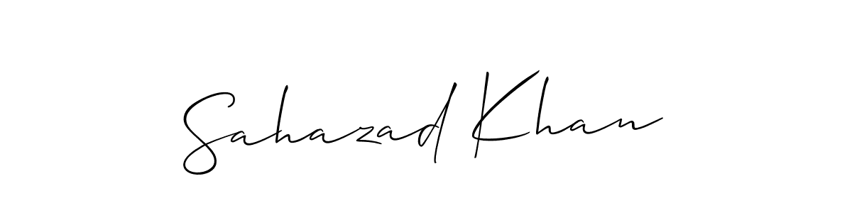 How to Draw Sahazad Khan signature style? Allison_Script is a latest design signature styles for name Sahazad Khan. Sahazad Khan signature style 2 images and pictures png