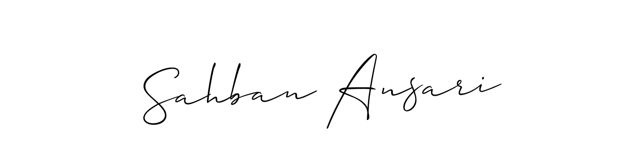 It looks lik you need a new signature style for name Sahban Ansari. Design unique handwritten (Allison_Script) signature with our free signature maker in just a few clicks. Sahban Ansari signature style 2 images and pictures png