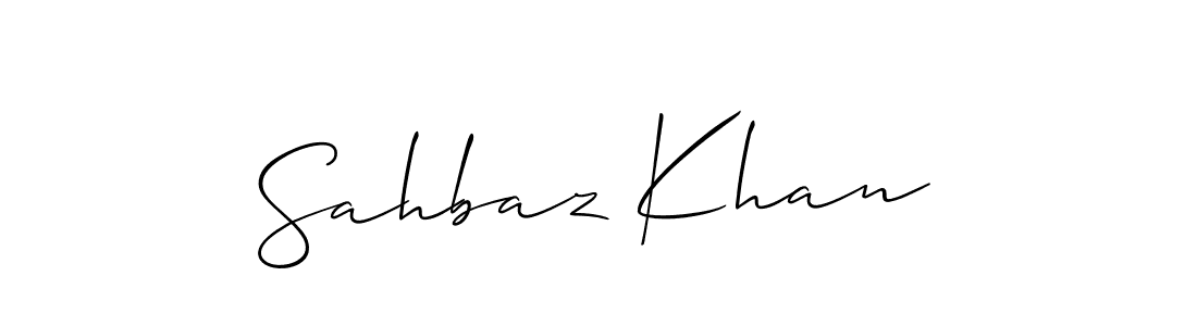 Design your own signature with our free online signature maker. With this signature software, you can create a handwritten (Allison_Script) signature for name Sahbaz Khan. Sahbaz Khan signature style 2 images and pictures png