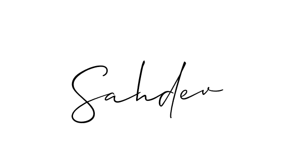 Also we have Sahdev name is the best signature style. Create professional handwritten signature collection using Allison_Script autograph style. Sahdev signature style 2 images and pictures png